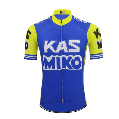 Kas Miko Blue Men Retro Cycling Jersey