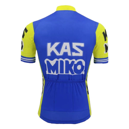 Kas Miko Blue Men Retro Cycling Jersey