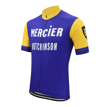 Maillot de cyclisme rétro violet de l'équipe Mercier