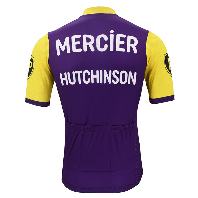 Maillot de cyclisme rétro violet de l'équipe Mercier