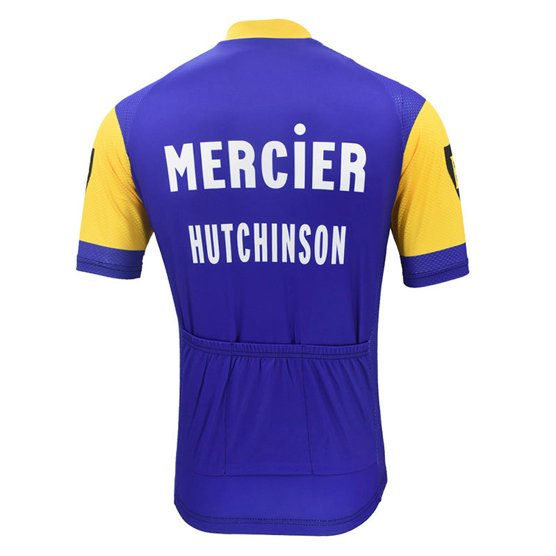 Maillot de cyclisme rétro violet de l'équipe Mercier