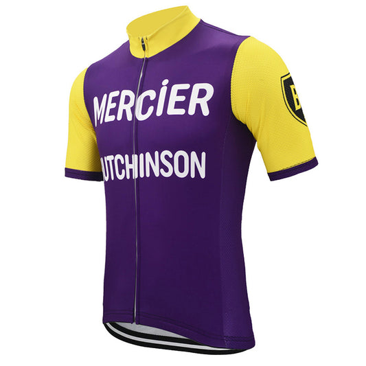 Maillot ciclista retro morado del equipo Mercier