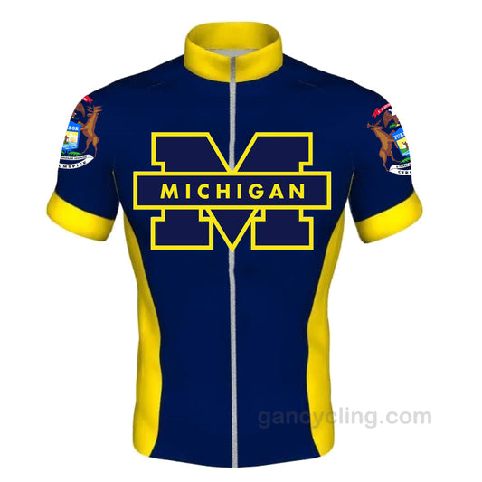 Michigan Flag Men's Short Sleeve Cycling Jersey