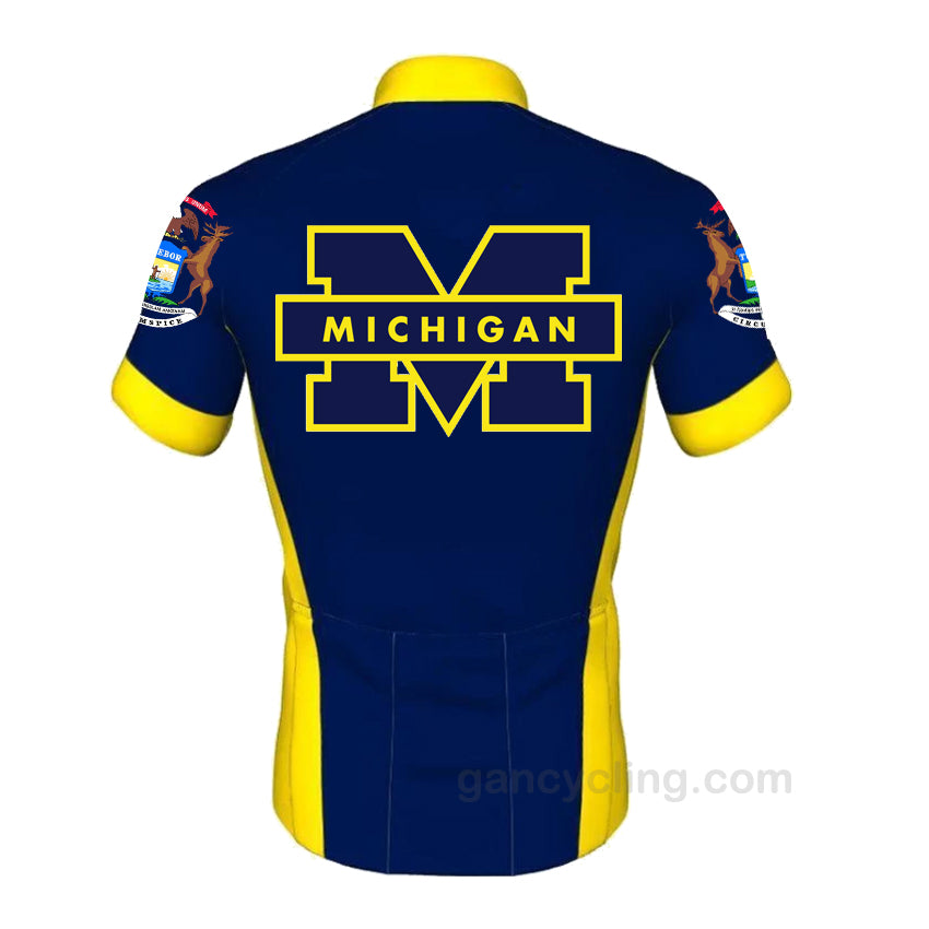 Michigan Flag Men's Short Sleeve Cycling Jersey