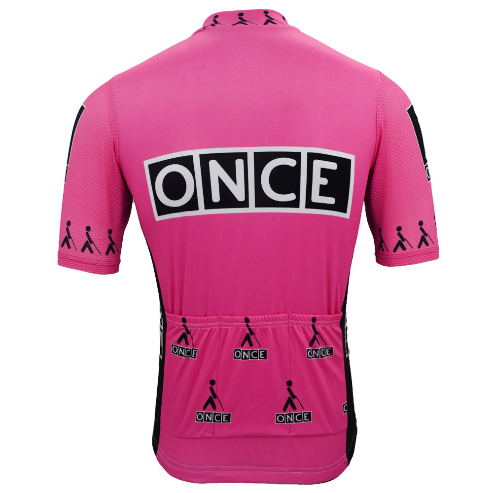 Once Cycling Team Retro Pink Cycling Jersey