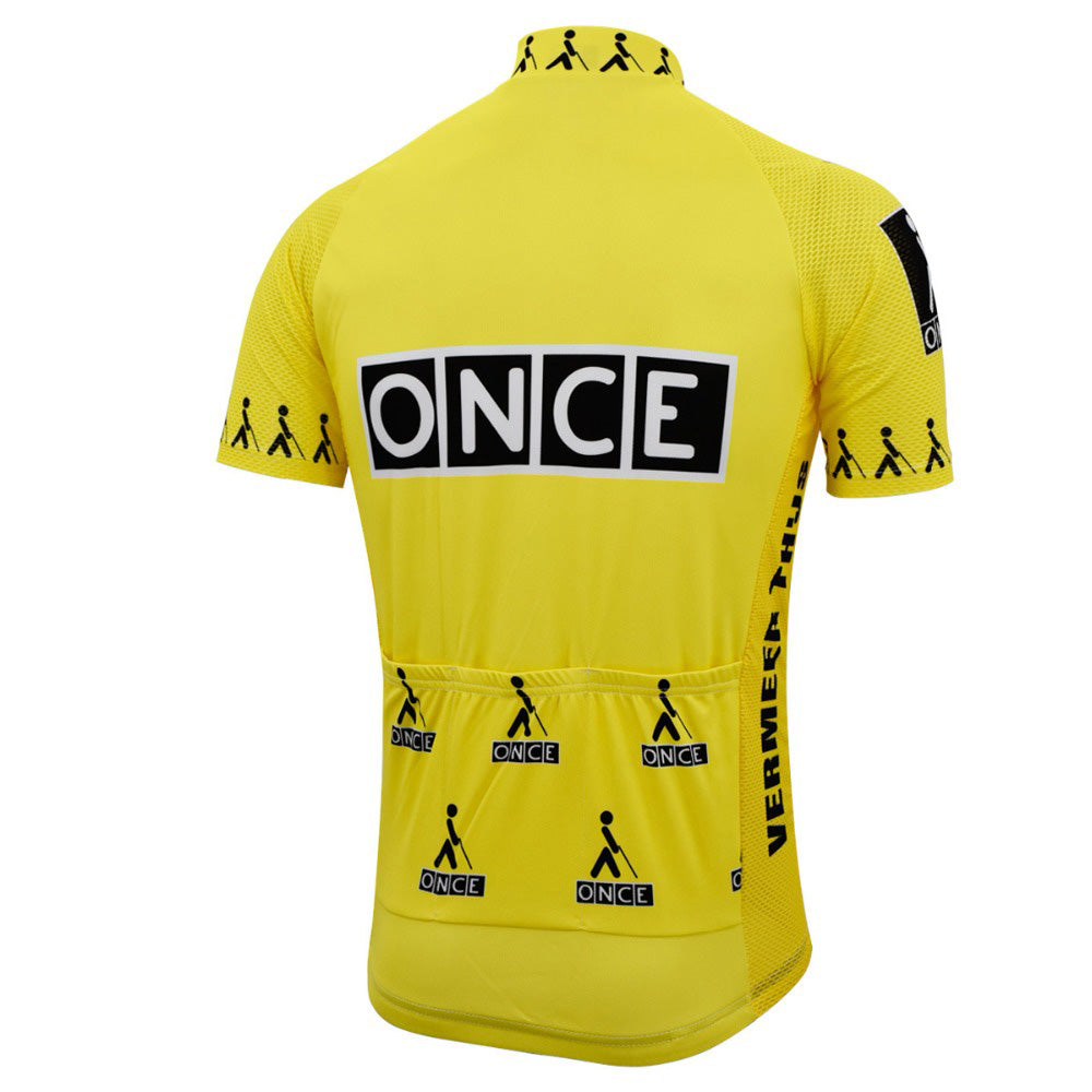 Once Retro Yellow Cycling Jersey