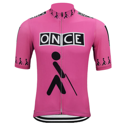 Once Cycling Team Retro Pink Cycling Jersey