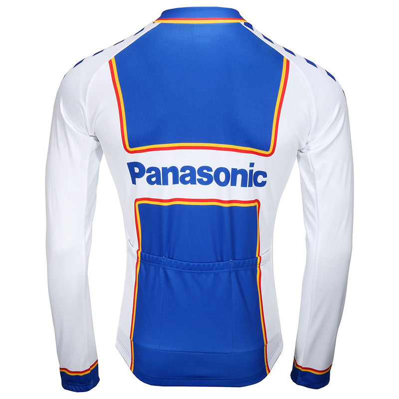 Maillot ciclista vintage de manga larga Panasonic