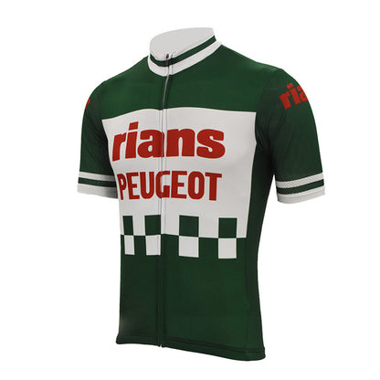 Ranis Peugeot Green Retro Cycling Jersey