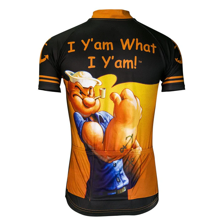 Maillot ciclista naranja de Popeye