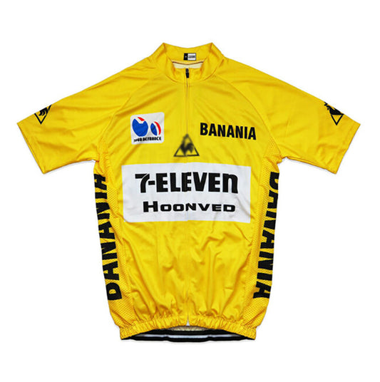 7-Eleven Team Yellow Retro Cycling Jersey Tour De France