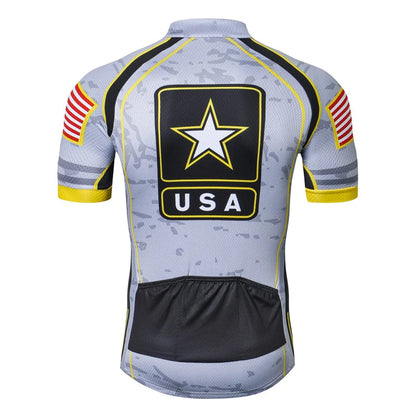 USA Army Grey Cycling Jersey