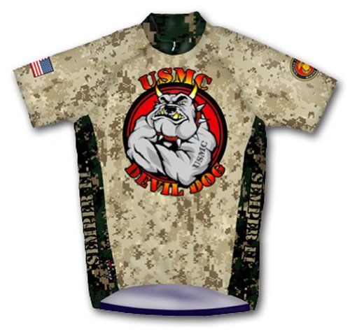 Maillot de cyclisme camouflage USMC Devil Dog