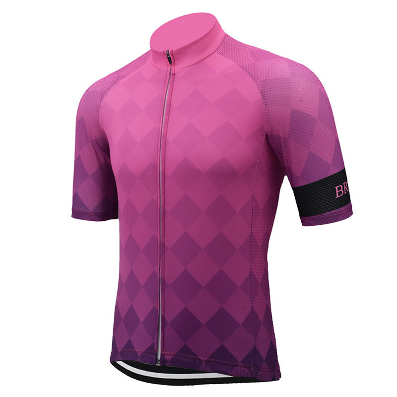 New cycling jersey men pink short-sleeved summer cycling clothes