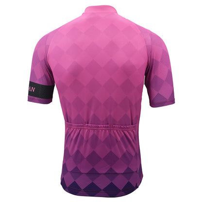 New cycling jersey men pink short-sleeved summer cycling clothes