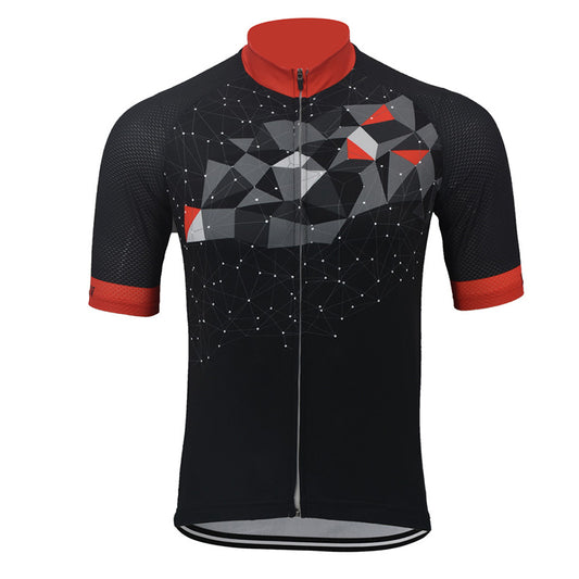 geometric cycling jersey men short sleeve bike clothing black bicycle clothes