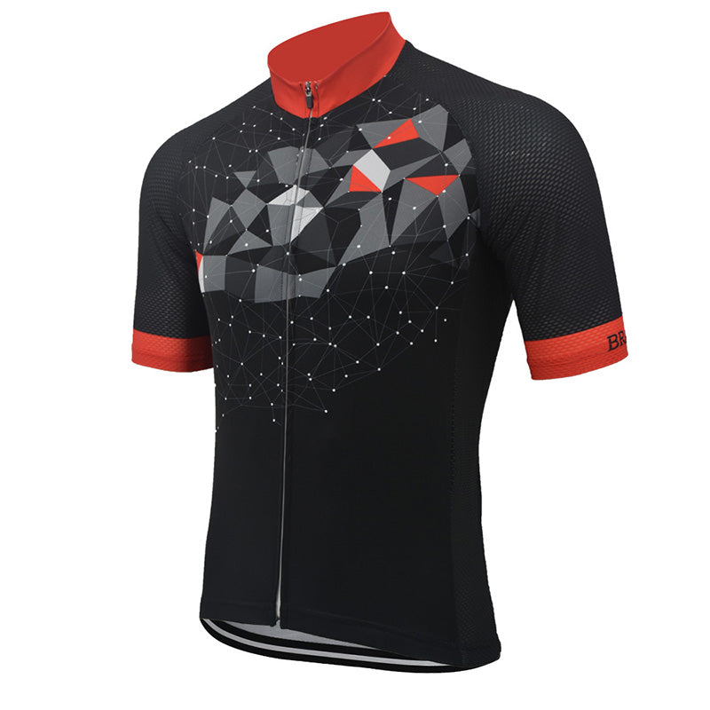 geometric cycling jersey men short sleeve bike clothing black bicycle clothes