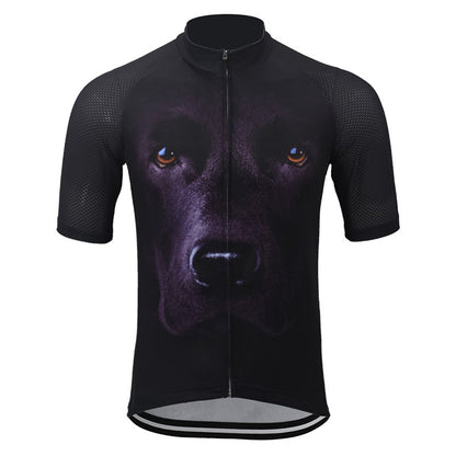 black dog cycling jersey 2020 men short sleeve bike clothing funny bicycle clothes