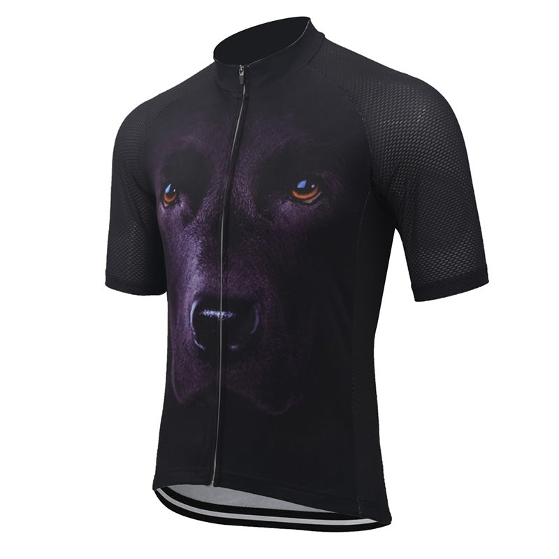 black dog cycling jersey 2020 men short sleeve bike clothing funny bicycle clothes