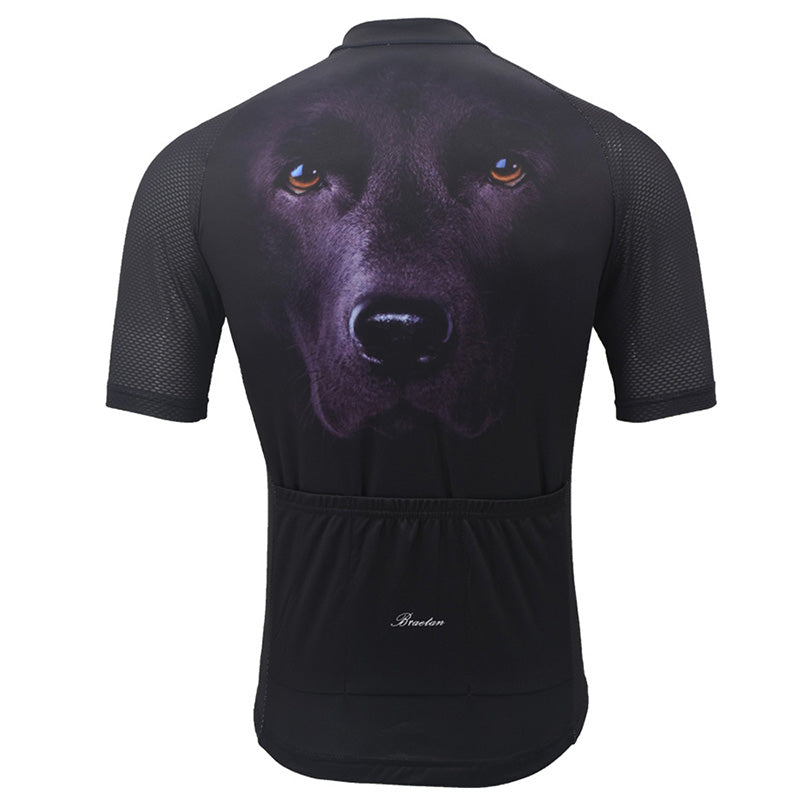 black dog cycling jersey 2020 men short sleeve bike clothing funny bicycle clothes