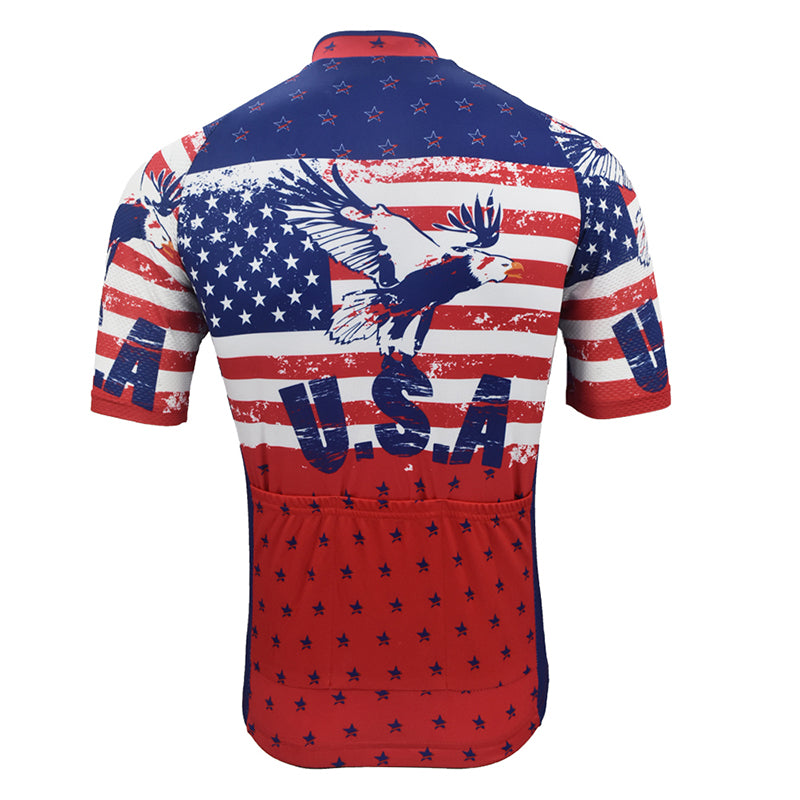 USA retro cycling jersey men short sleeve summer cycling tops bike ride colthing