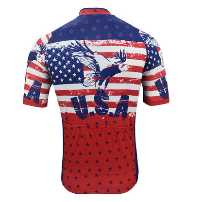 USA retro cycling jersey men short sleeve summer cycling tops bike ride colthing