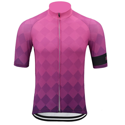 New cycling jersey men pink short-sleeved summer cycling clothes