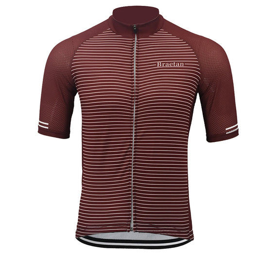 Men's striped cycling jersey summer bike colthing