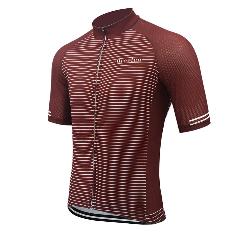 Men's striped cycling jersey summer bike colthing