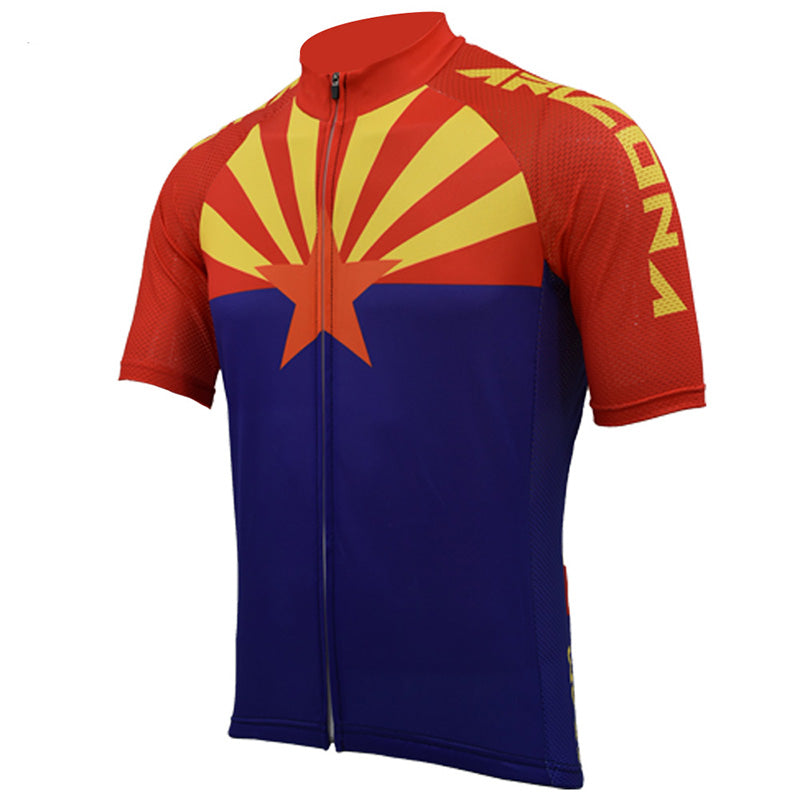 Arizona team cycling jersey retro short sleeve bike colthing