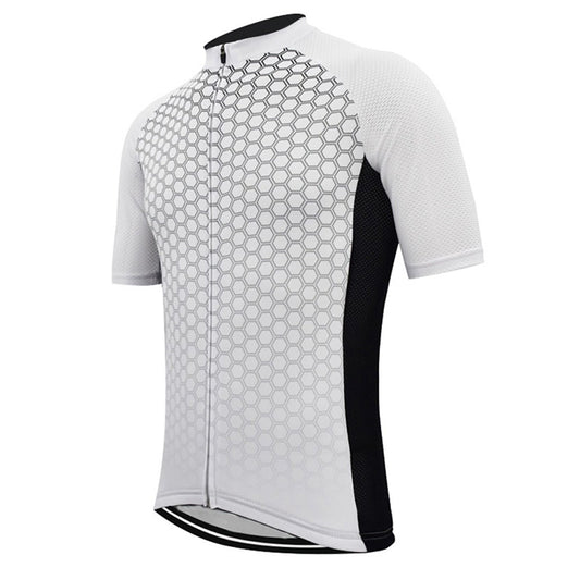 Classic black/white cycling jersey men short sleeve bike wear colthing