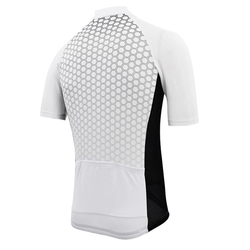 Classic black/white cycling jersey men short sleeve bike wear colthing