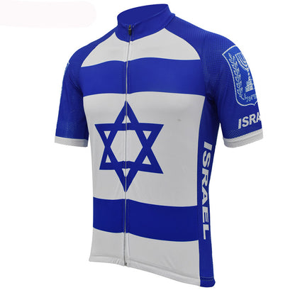 Israel men cycling jersey team short sleeve bike wear jersey.