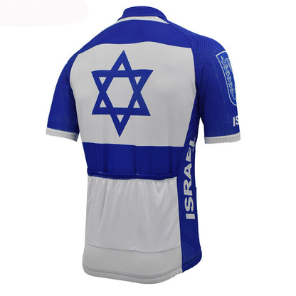 Israel men cycling jersey team short sleeve bike wear jersey.