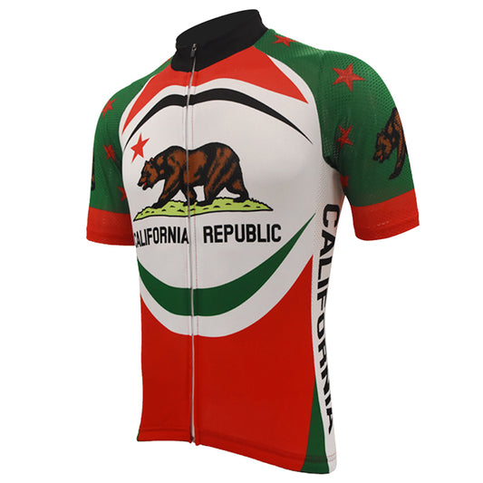 California Republic men short sleeve cycling jerseys summer