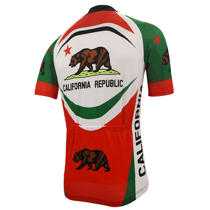 California Republic men short sleeve cycling jerseys summer