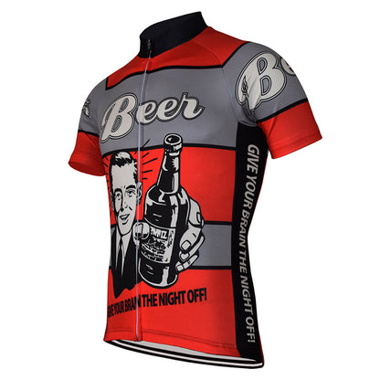 beer cycling jersey men short sleeve cool summer