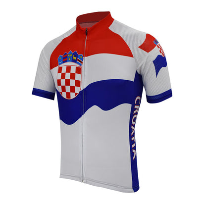 Croatia men's cycling jersey short sleeve custom made bicycle clothes