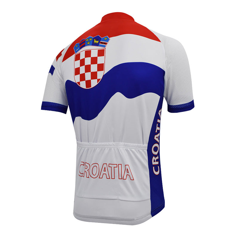 Croatia men's cycling jersey short sleeve custom made bicycle clothes