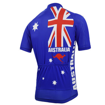 Australia Men's cycling jersey blue short sleeve bicycle clothes