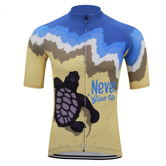 Never give up men short sleeve cycling jersey summer