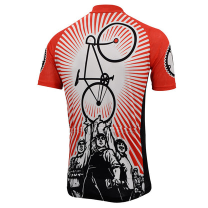 Men cycling tops short sleeve summer cycling jersey retro ride clothing