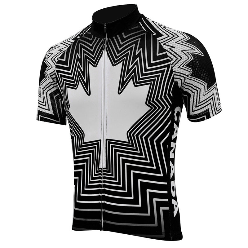 Canadian National Team Cycling Jersey short sleeve red and black cycling tops