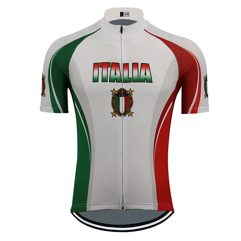 Italy pro team cycling jersey men short sleeve bicycle top