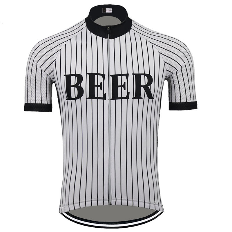 Cool Summer Beer Men Cycling Jerseys Short Sleeve Breathable Jersey