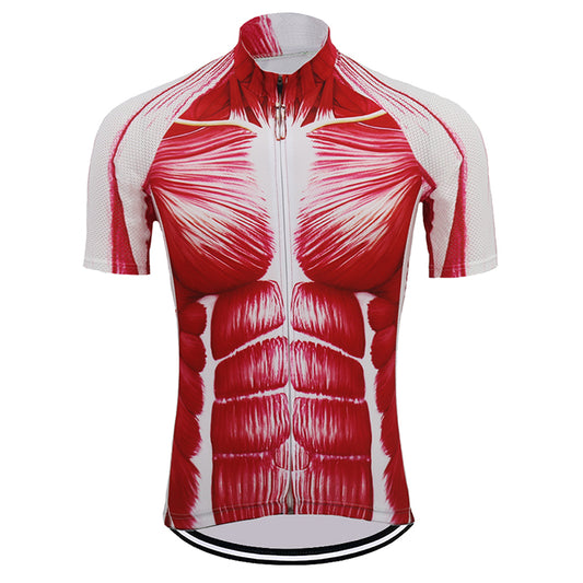 muscle cycling jersey men short sleeve mtb clothes bicycle tops