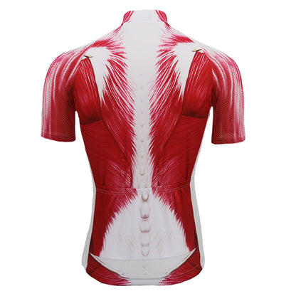 muscle cycling jersey men short sleeve mtb clothes bicycle tops