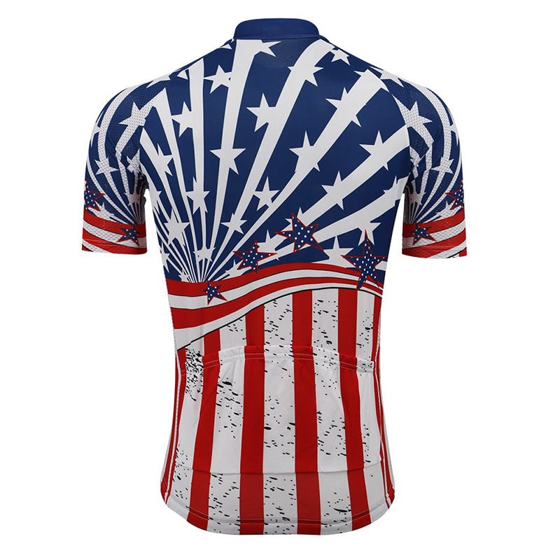 American Flag Team Men's Short Sleeve Cycling Jersey