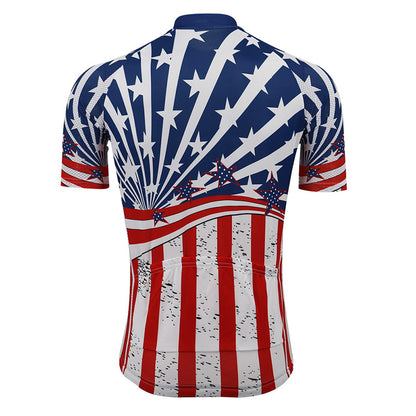 American Flag Team Men's Short Sleeve Cycling Jersey