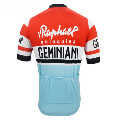 retro cycling jersey men summer short sleeve breathable and quick-drying